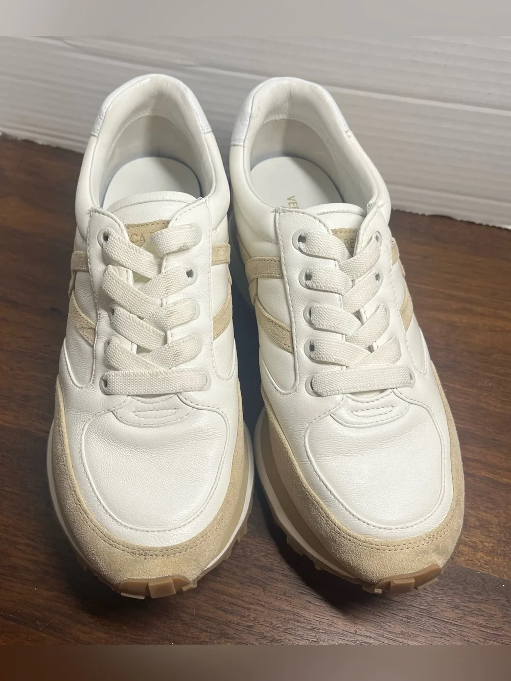 Veronica Beard Valentina Women's Palermo Leather Suede Platform Sneakers Size 8 - Picture 3 of 9